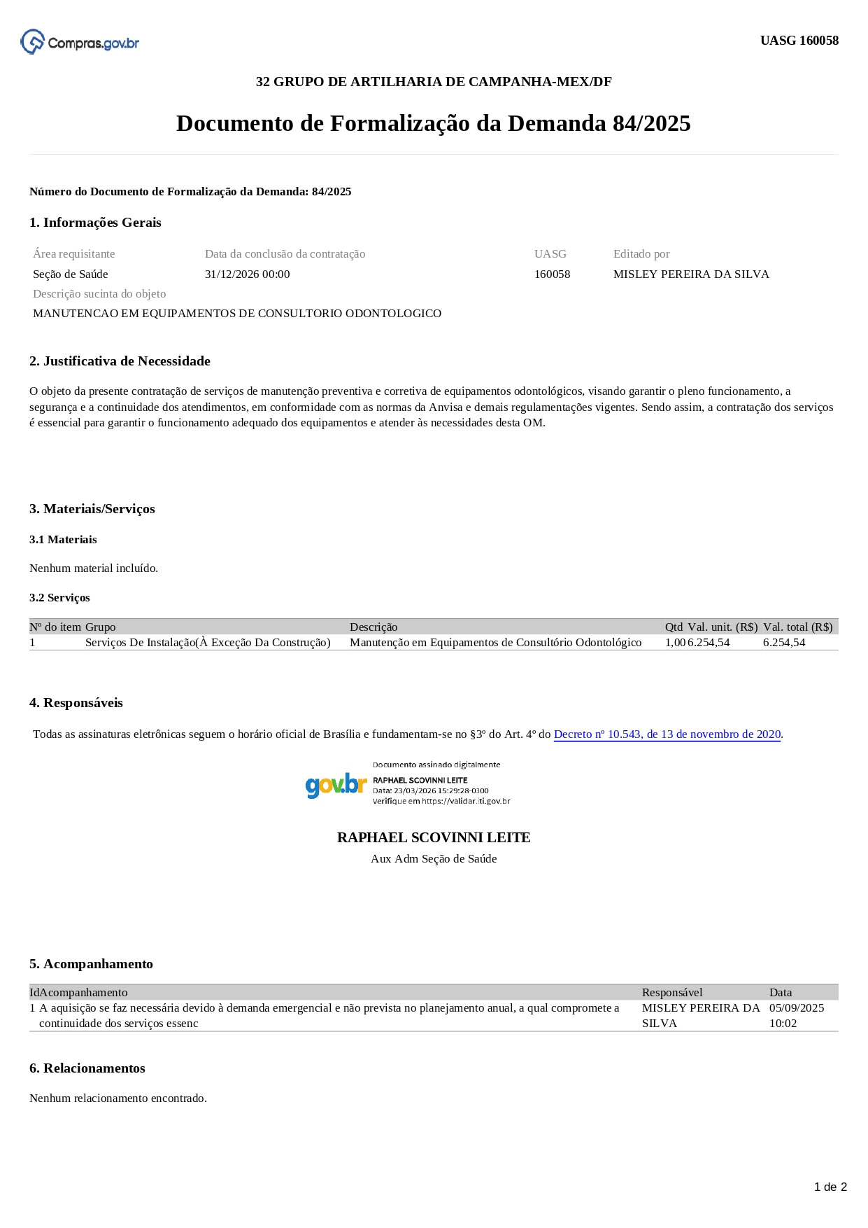 REPARADOR(A) DE EQUIPAMENTOS MÉDICO-HOSPITALARES NÃO ELETRÔNICOS