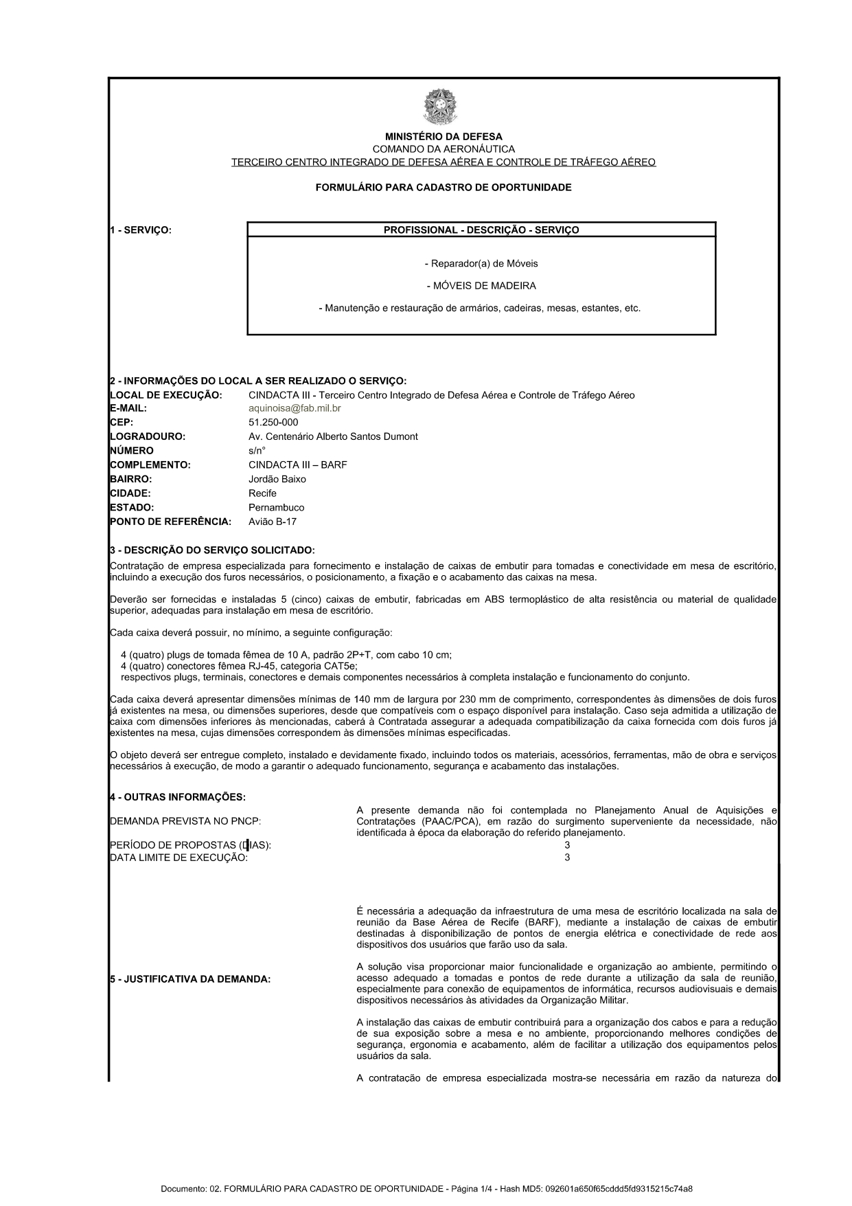 REPARADOR(A) DE MÓVEIS