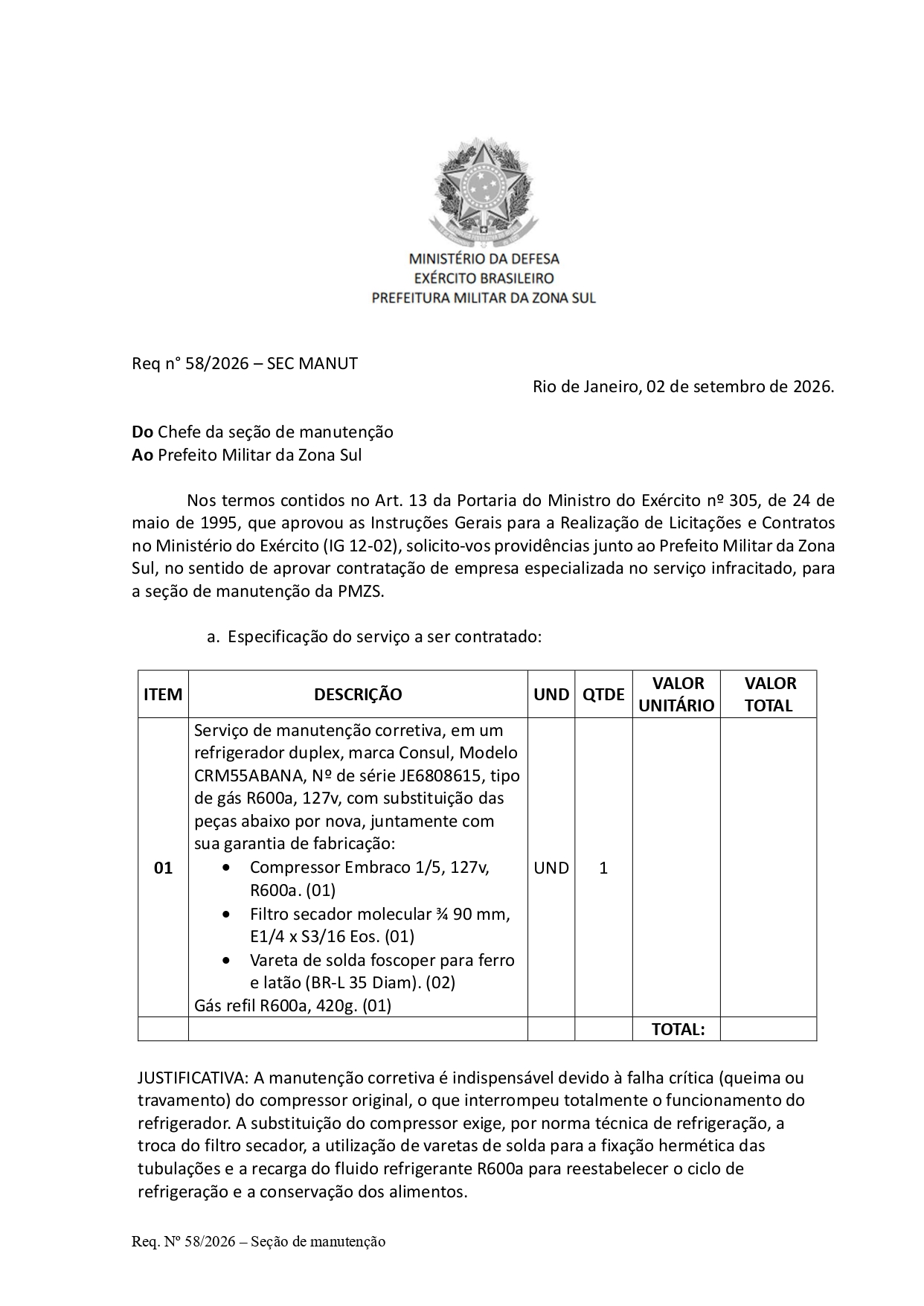 REPARADOR(A) DE MÁQUINAS E APARELHOS DE REFRIGERAÇÃO E VENTILAÇÃO PARA USO INDUSTRIAL E COMERCIAL