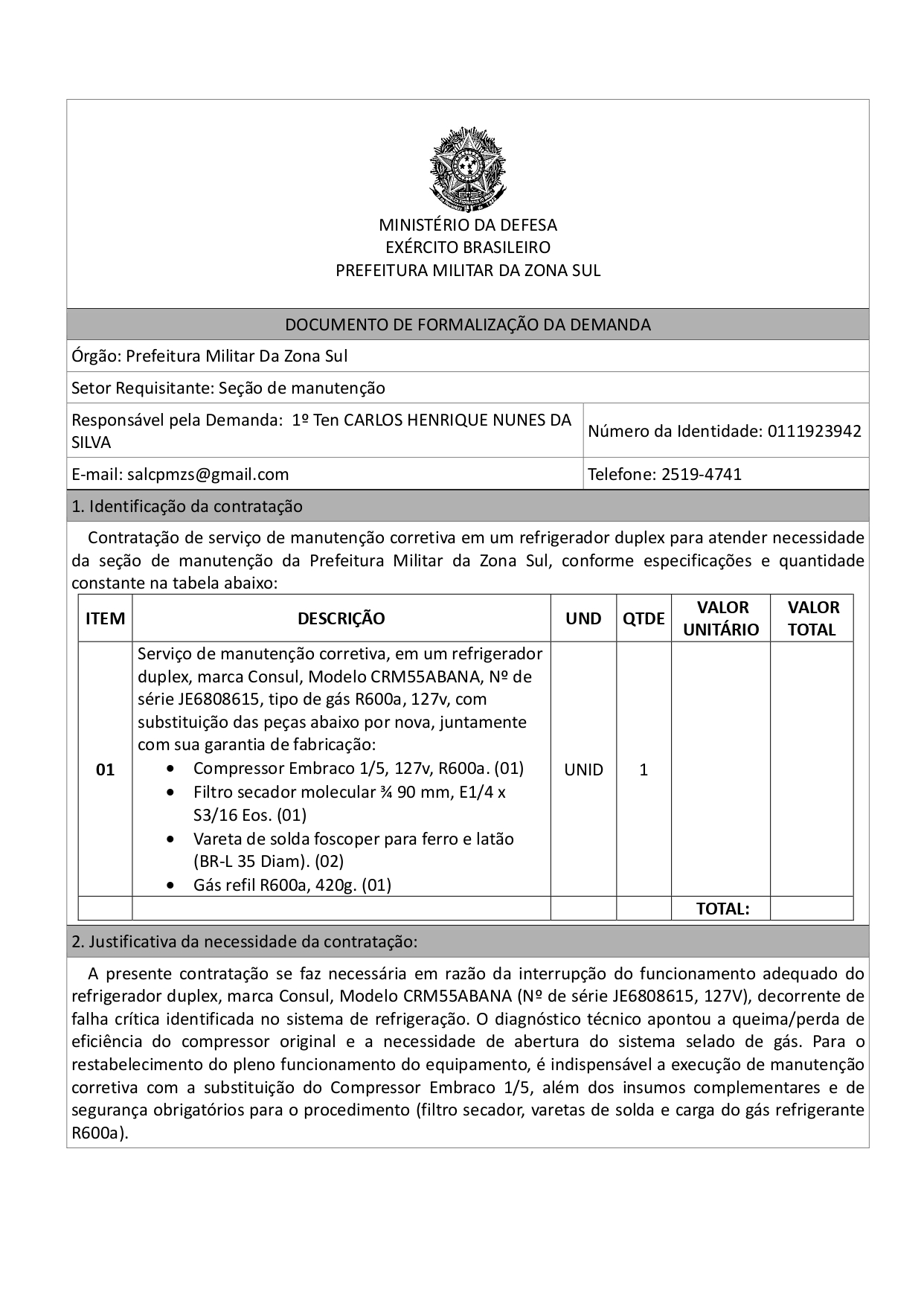 REPARADOR(A) DE MÁQUINAS E APARELHOS DE REFRIGERAÇÃO E VENTILAÇÃO PARA USO INDUSTRIAL E COMERCIAL