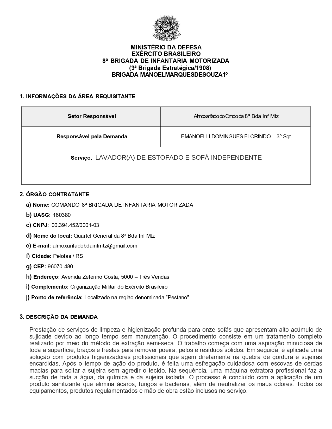 LAVADOR(A) DE ESTOFADO E SOFÁ INDEPENDENTE